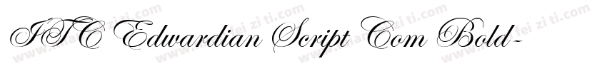 ITC Edwardian Script Com Bold字体转换